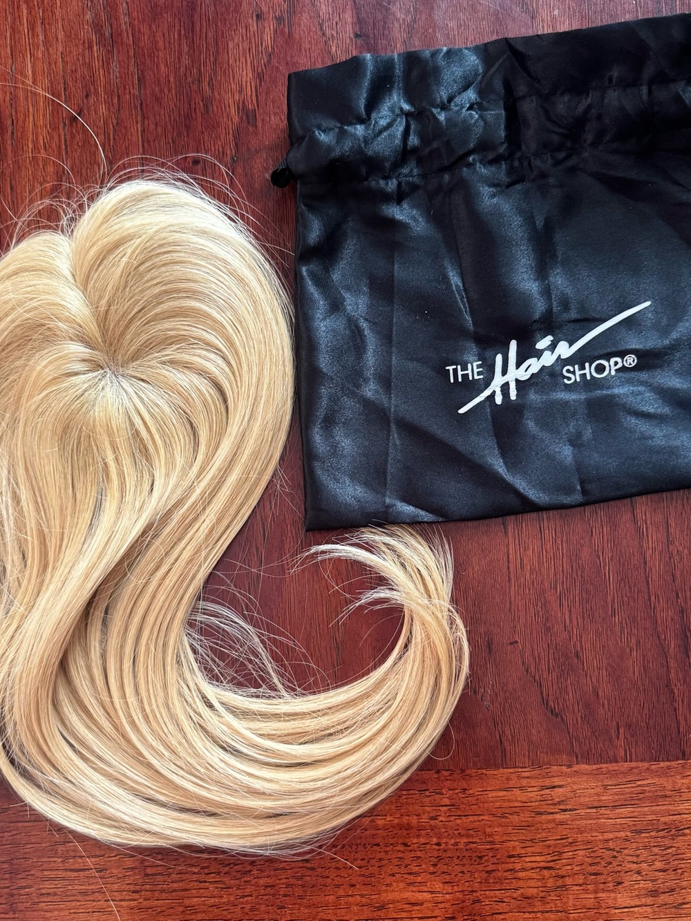 The Hair Shop Human Hair Topper Blonde 15” Clip In